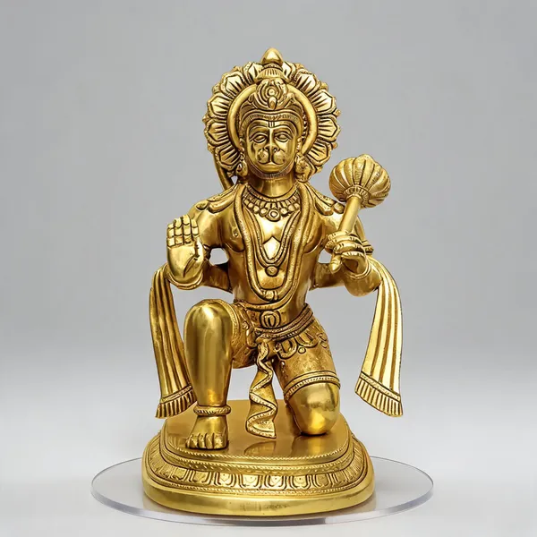 Brass_Hanuman_Ji_Aashirwad_Pose_Idol_Golden_Finish