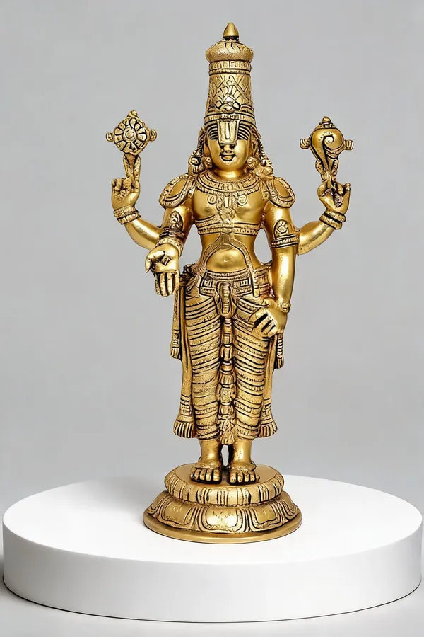 Brass_Tirupati_Balaji_Venkateswara_Idol__Gold