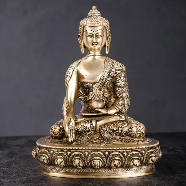 Brass_Meditating_Buddha_Idol_Gold_Finish