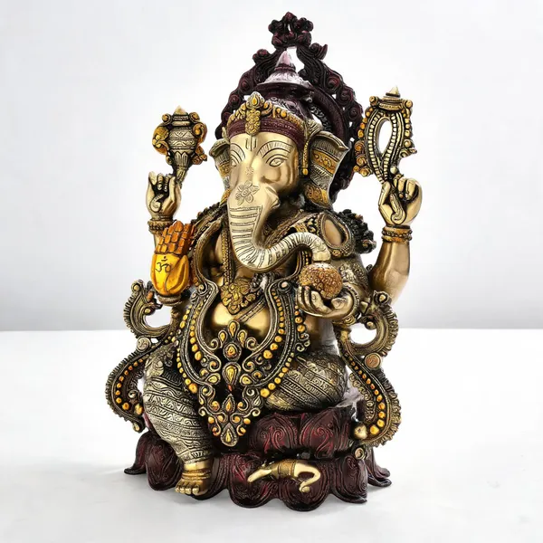 Brass_Sitting_Ganesha_Idol_Multicolour_Finish