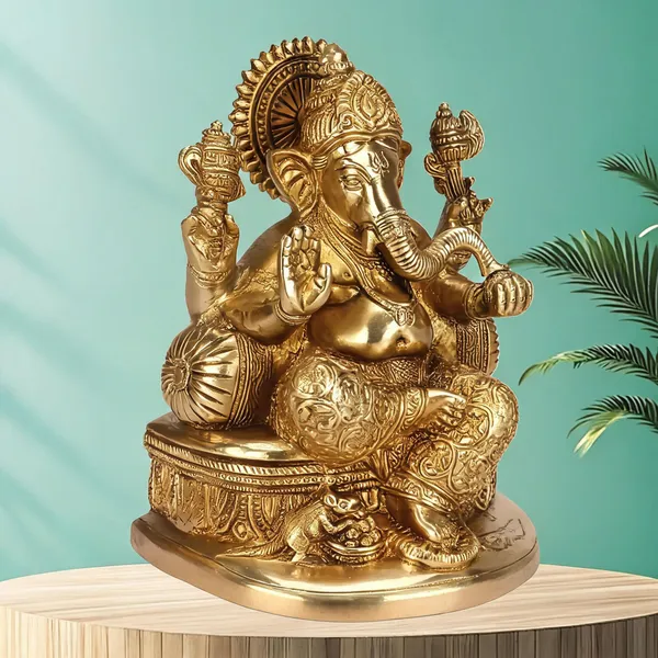 Brass_Traditional_Sitting_Ganesha_Lalitasana_Idol