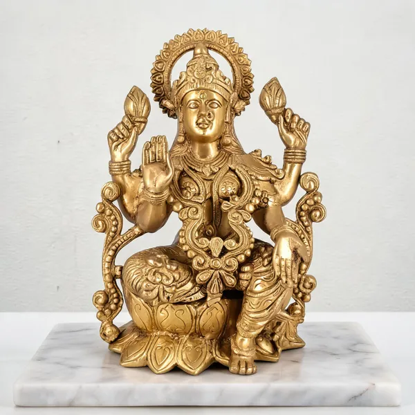 Brass_Spiritual_Goddess_Lakshmi_Sitting_Idol