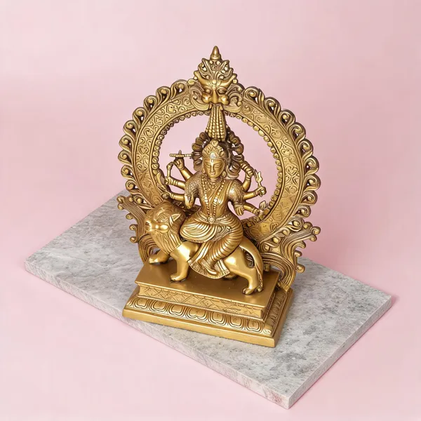 Brass_Spiritual_Goddess_Durga_Seated_On_Lion_Idol