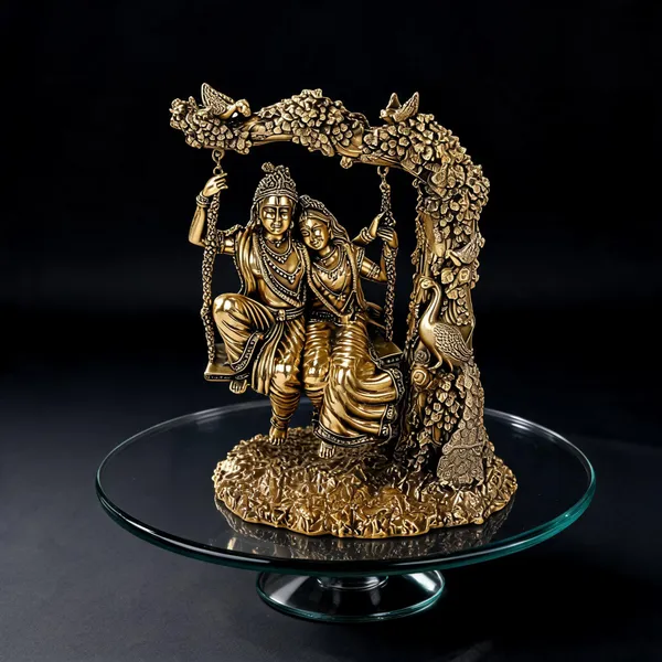 Brass_Devotional_Radha_Krishna_Jhula_Swing_Idol