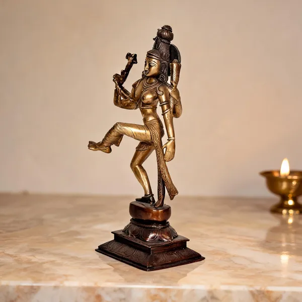 Brass_Multicolor_Ardhanarishvara_Shiva_Parvati_Idol
