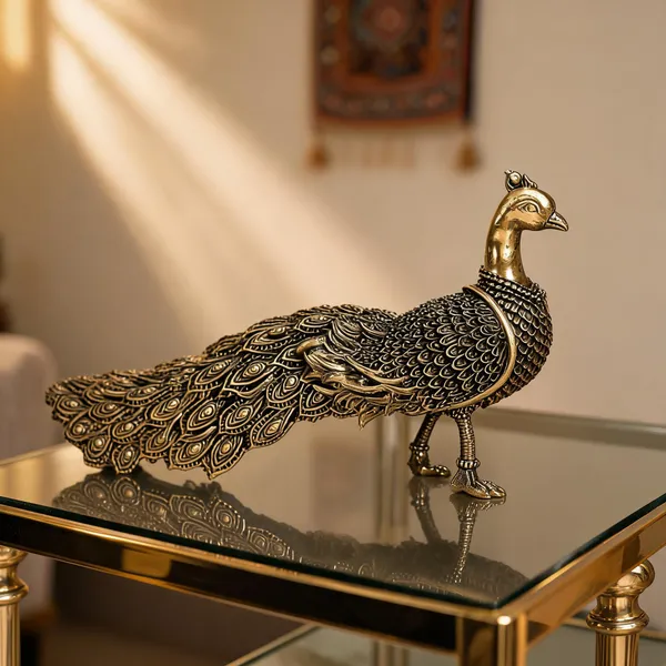 Brass_Antique_Peacock_Figurine_Showpiece