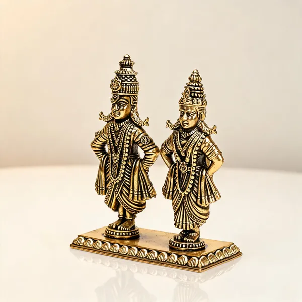 Brass_Vithoba_Rukmini_Idol