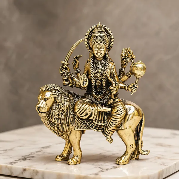 Brass_Traditional_Durga_Mata_On_Lion_Idol