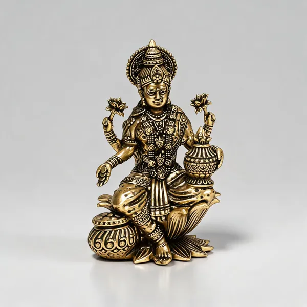 Brass_Goddess_Lakshmi_Seated_On_Lotus_Idol