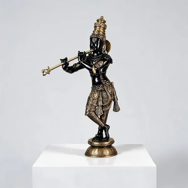 Brass_Krishna_Flute_Playing_Idol_Antique_Gold_Finish