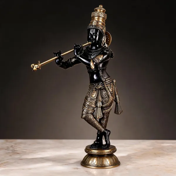 Brass_Krishna_Flute_Playing_Idol_Antique_Gold_Finish