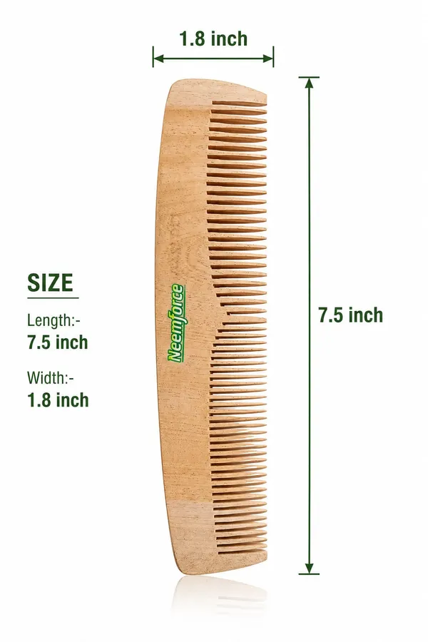 Neemforce_Wooden_Wide_Tooth_Comb_7.5_Inch