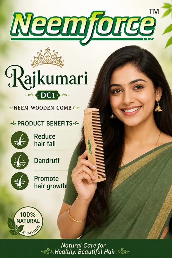 Neemforce_Wooden_Wide_Tooth_Comb_7.5_Inch