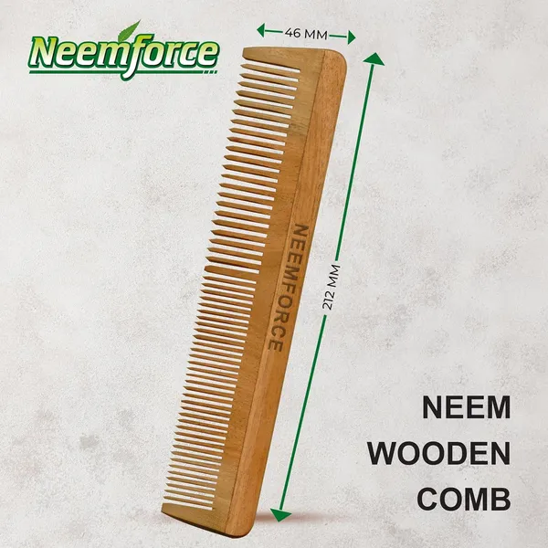 Neemforce_Neem_Wood_Wide_Tooth_And_Fine_Tooth_Comb
