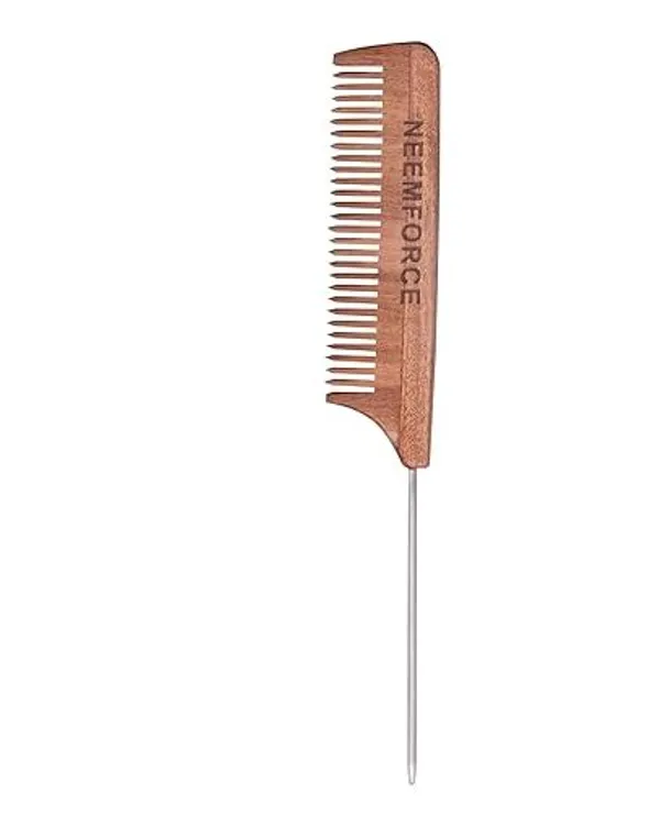 Neemforce_Neem_Wood_Metal_Tail_Comb