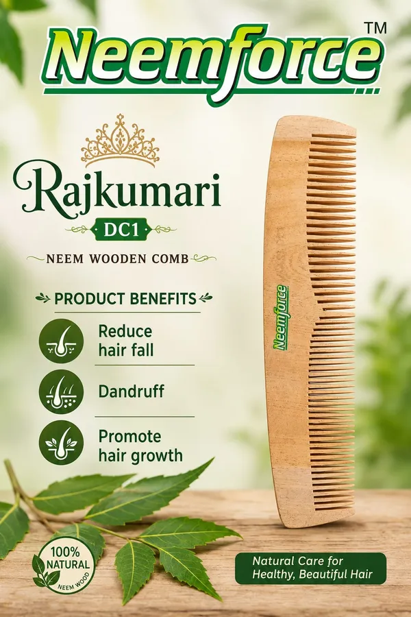 Neemforce_Wooden_Wide_Tooth_Comb_7.5_Inch
