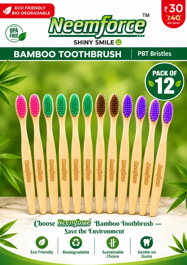 Neemforce_Soft_Bamboo_Toothbrush_With_PBT_Bristles_Pack_of_12_Toothbrush