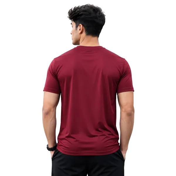 Maroon_Polyester_Crew_Neck_T-Shirt_For_Men