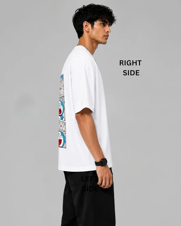 ELEVATE_OUTFIT_Doraemon_Oversized_White_T-Shirt_for_Men_|_100%_Cotton_Round_Neck_Graphic_Print_T-Shirt