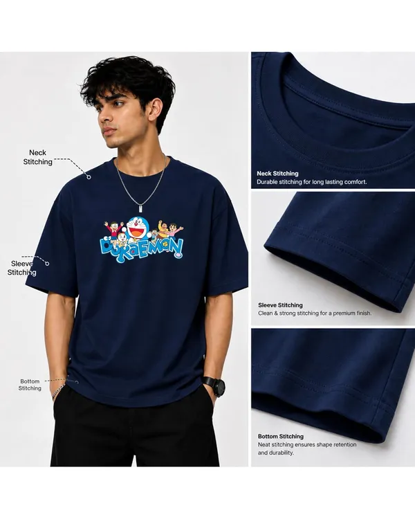 Navy_Blue_Cotton_Oversized_Doraemon_Printed_T-Shirt_For_Men