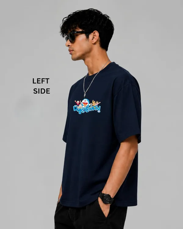 Navy_Blue_Cotton_Oversized_Doraemon_Printed_T-Shirt_For_Men