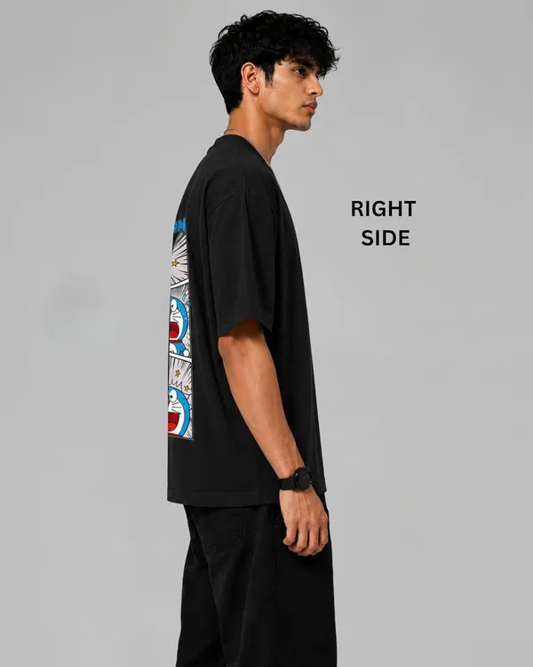 ELEVATE_OUTFIT_Doremon_Oversized_Black_T-Shirt_for_Men_|_100%_Cotton_Round_Neck_Graphic_Print_T-Shirt