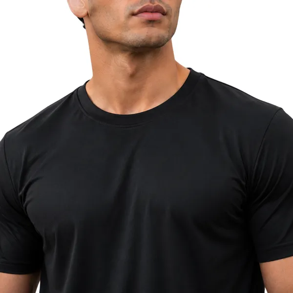Black_Polyester_Crew_Neck_T-Shirt_For_Men_I_t-shirt_for_gym_and_sports_wear