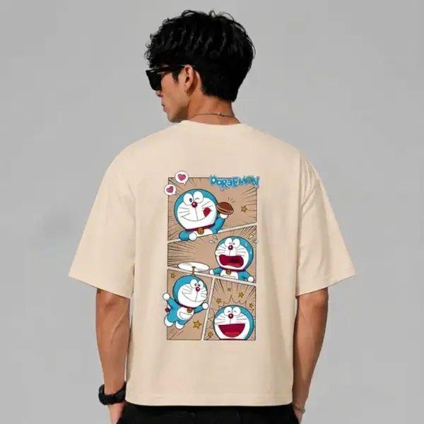 ELEVATE_OUTFIT_Doraemon_Oversized_Off-White_T-Shirt_for_Men_|_100%_Pure_Cotton_Round_Neck_Graphic_Print_T-Shirt