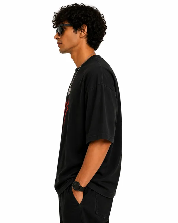 Elevate_Outfit_Men's_Oversized_T-Shirt_100%_Super_Combed_Cotton_|_Round_Neck_Spider_Graphic_Print_Front_&_Back_|_Casual_&_College_Wear