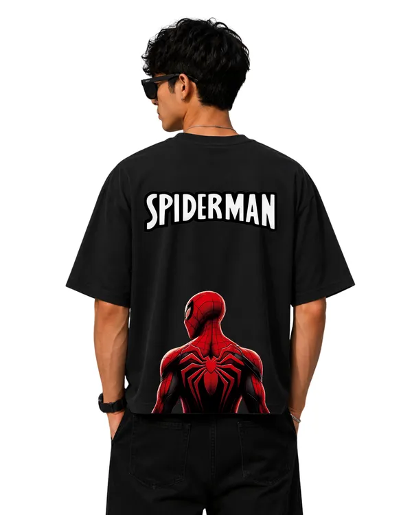Elevate_Outfit_Men's_Oversized_T-Shirt_100%_Super_Combed_Cotton_|_Round_Neck_Spider_Graphic_Print_Front_&_Back_|_Casual_&_College_Wear