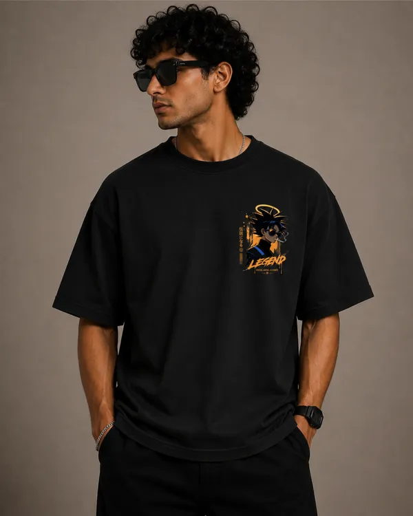 Elevate_Outfit_Men's_Black_Oversize_100%_Cotton_Anime_Graphic_Printed_T-Shirt_|_Front_&_Back_Printed_Round_Neck_Half_Sleeve_T-Shirt_|_Casual_Streetwear