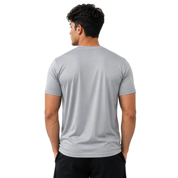 Grey_Polyester_Crew_Neck_T-Shirt_For_Men