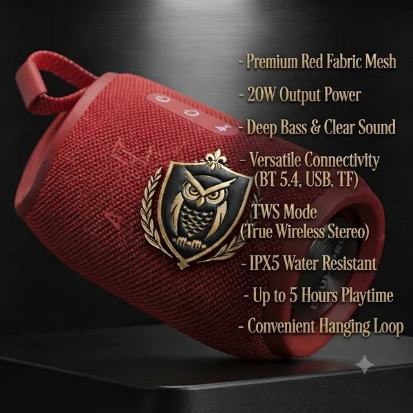 Red_20W_Portable_Bluetooth_Speaker_With_TWS_Mode