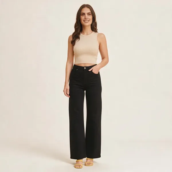 Black_Denim_High-Rise_Wide_Leg_Trousers_For_Women