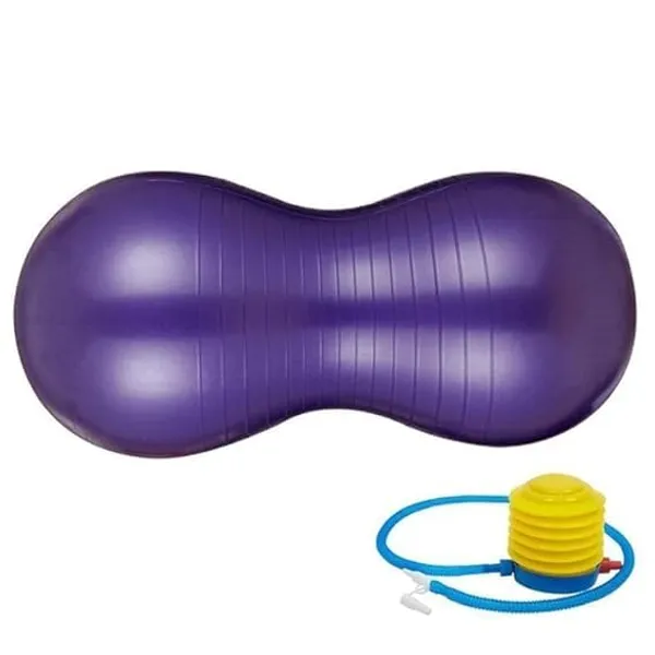 Purple_Peanut_Shaped_Inflatable_Exercise_Ball_With_Pump