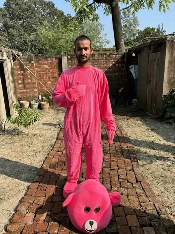 Dark_Pink_Rayon_Teddy_Bear_Costume_For_Events_And_Promotions