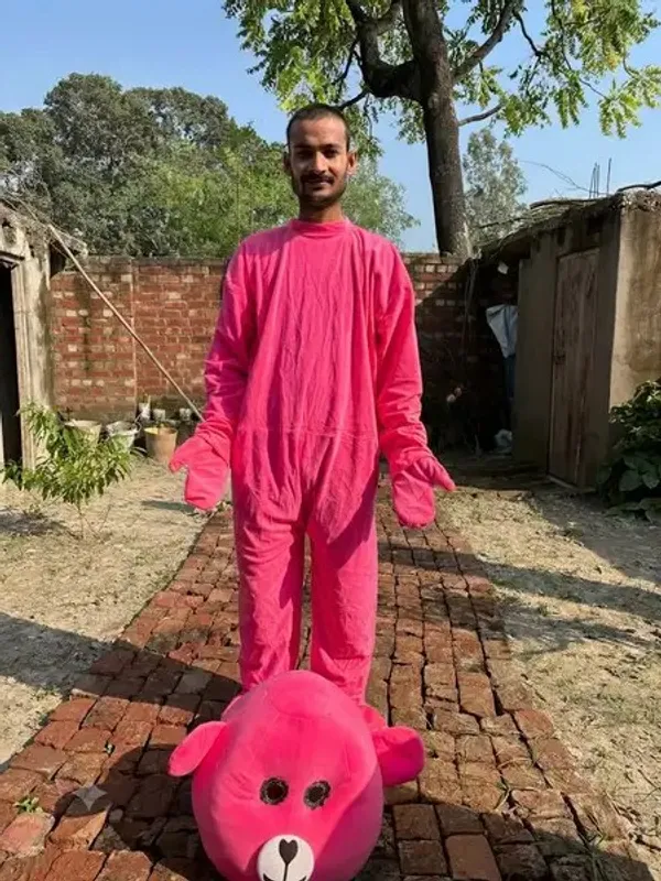 Dark_Pink_Rayon_Teddy_Bear_Costume_For_Events_And_Promotions