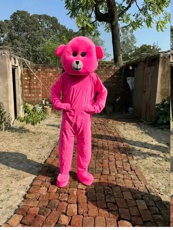 Dark_Pink_Nylex_Teddy_Bear_Costume_For_Events_And_Promotions