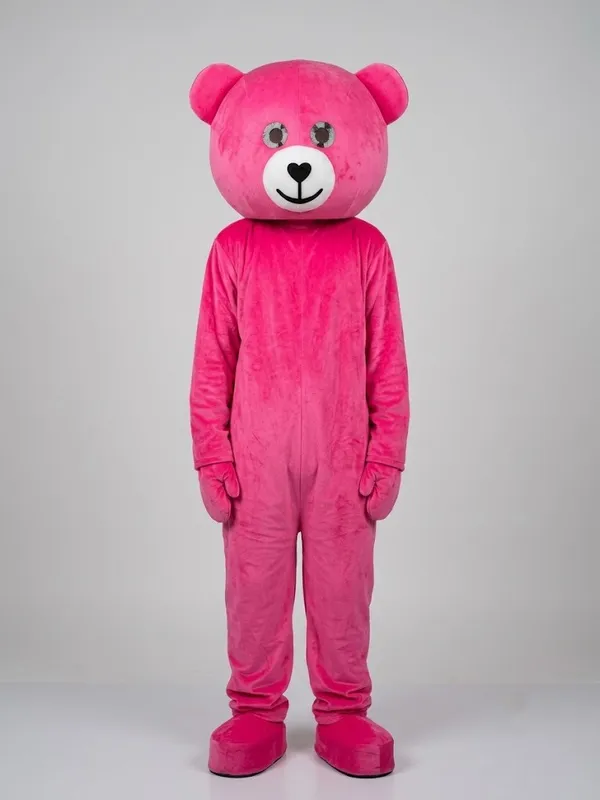 Dark_Pink_Rayon_Teddy_Bear_Costume_For_Events_And_Promotions