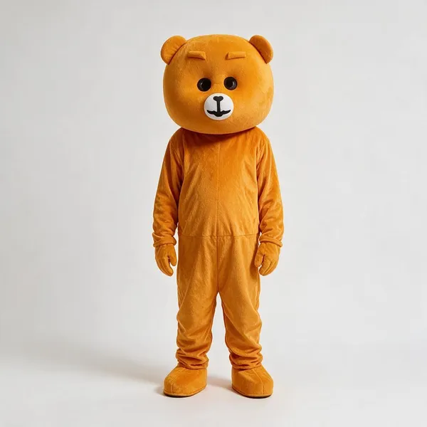 Orange_Rayon_Teddy_Bear_Costume_For_Events_And_Promotions
