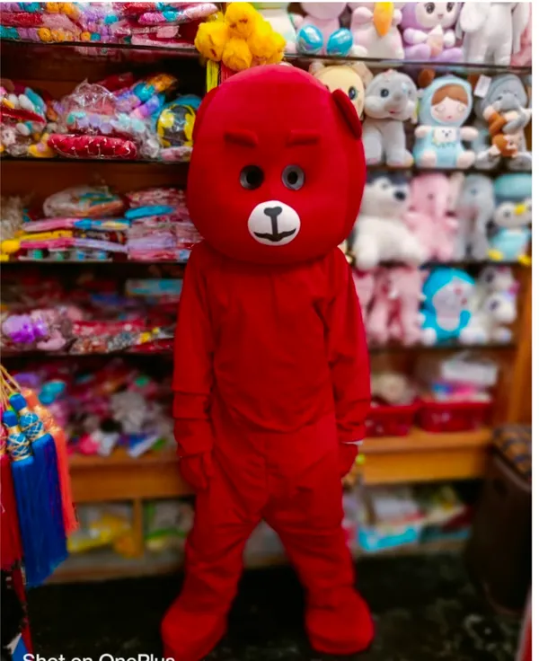 Red_Rayon_Teddy_Bear_Costume_For_Events_And_Promotions