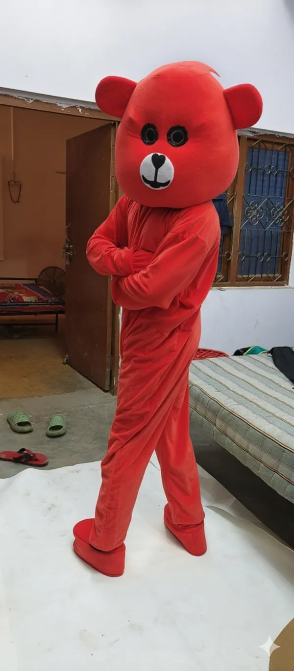 Red_Rayon_Teddy_Bear_Costume_For_Events_And_Promotions