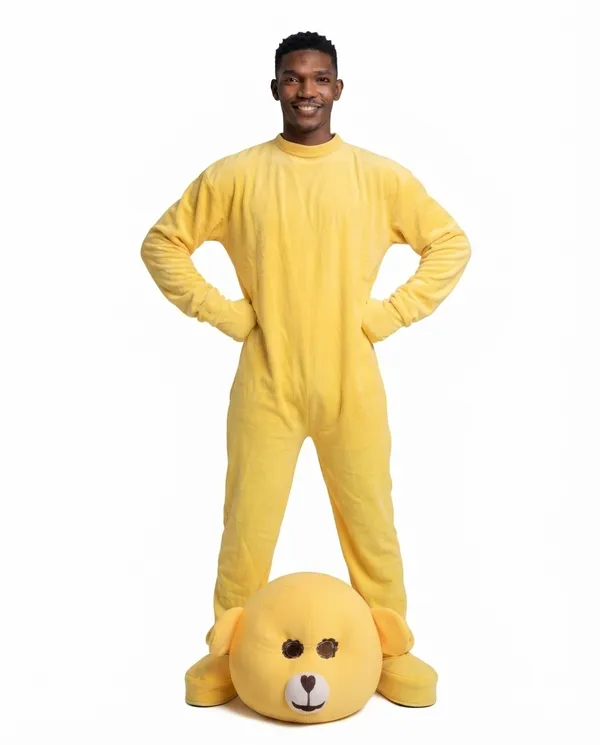 Yellow_Nylex_Teddy_Bear_Costume_For_Events_And_Promotions