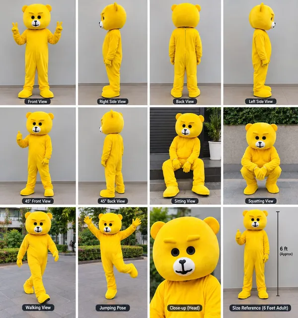 Yellow_Nylex_Teddy_Bear_Costume_For_Events_And_Promotions
