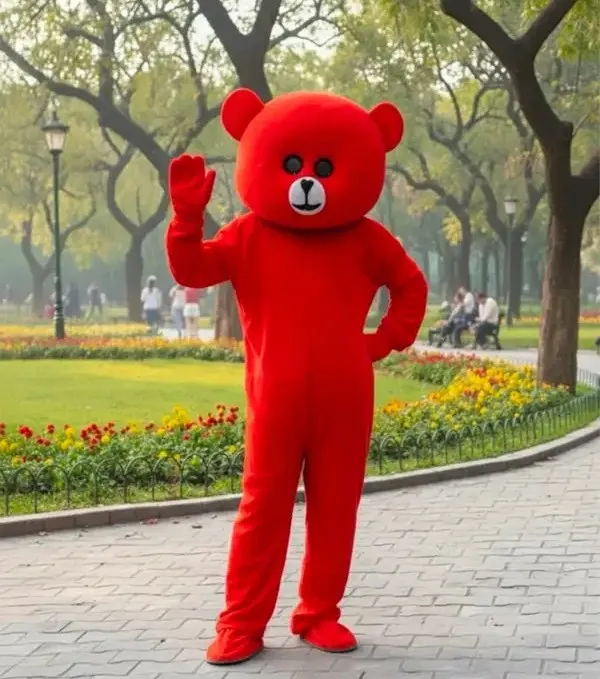Red_Rayon_Teddy_Bear_Costume_For_Events_And_Promotions