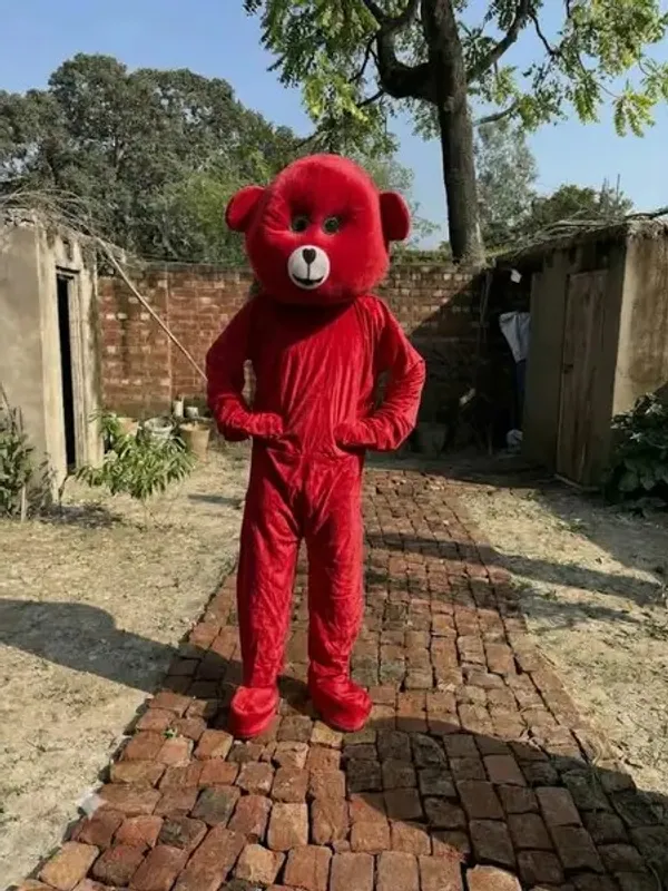 Red_Rayon_Teddy_Bear_Costume_For_Events_And_Promotions