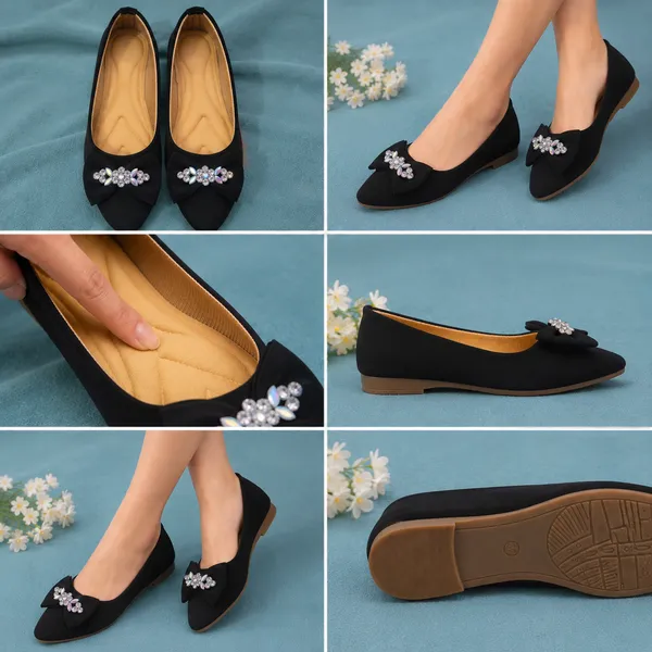 Black_Bow_Embellished_Slip-On_Flats_for_Women