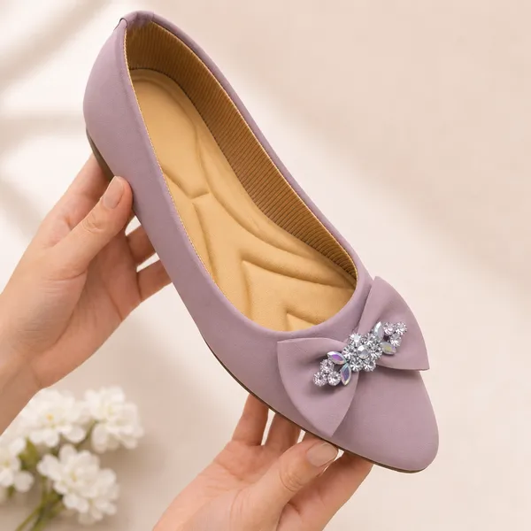 Lavender_Slip-On_Bow_Detail_Flats_for_Women