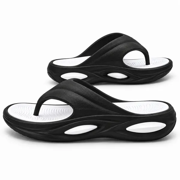 Black_Cushioned_Casual_Flip_Flops_for_Men