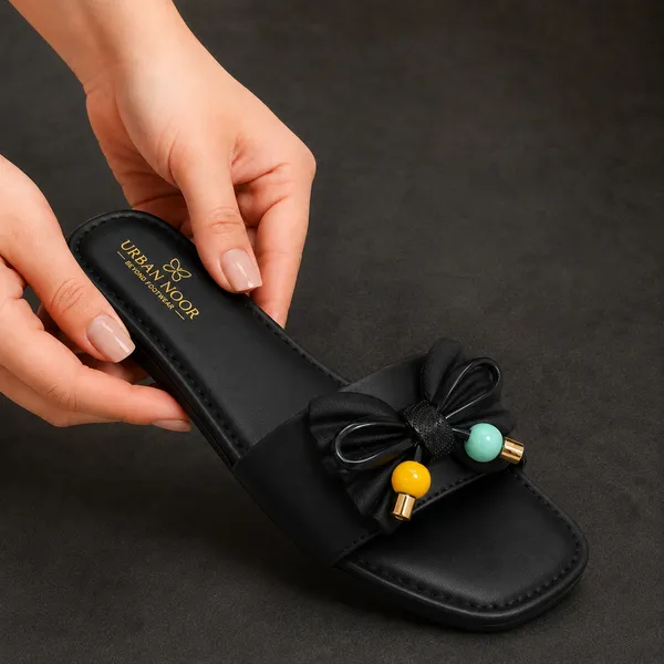 Black_Bow_Slide_Sandals_for_Women
